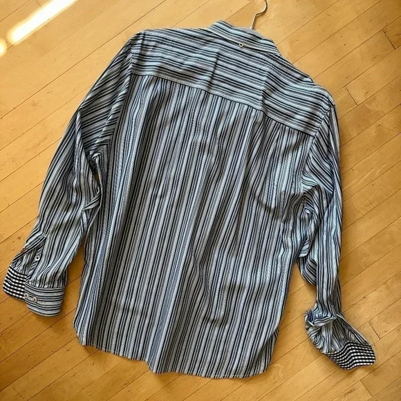 Tommy Bahama Jeans Striped/checked Island shirt, XL - Picture 6 of 7